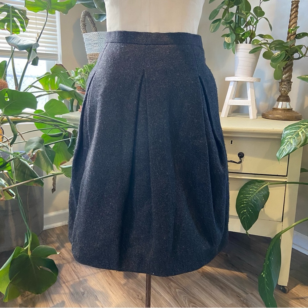 Ralph Lauren Black Label Wool Camel Hair Balloon Skirt Pockets Size 6